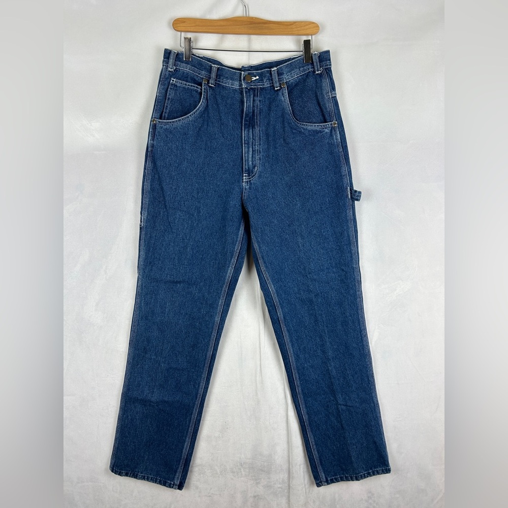VINTAGE Carpenter Jeans Blue Size 10 Baggy‎ Loose Straight Leg Utility